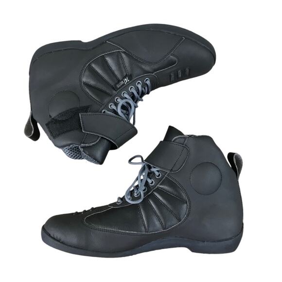 747MOTO Riding Boots Handmade Men Sz 10 Black Professional Comfort Stylish Biker main image 7
